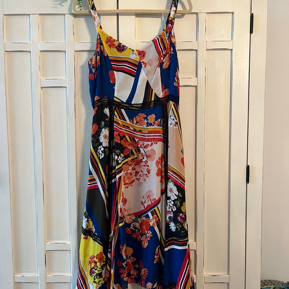 PARKER Scarf Abstract Dress size 12 NWT